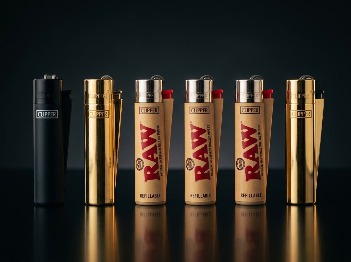 RAW x Clipper Official Reusable Solid Metal Lighter + Tin